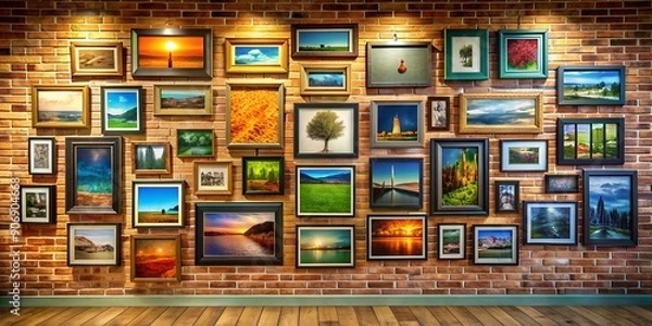 Fototapeta A picture on a wall informative Vibrant engaging Creative AI