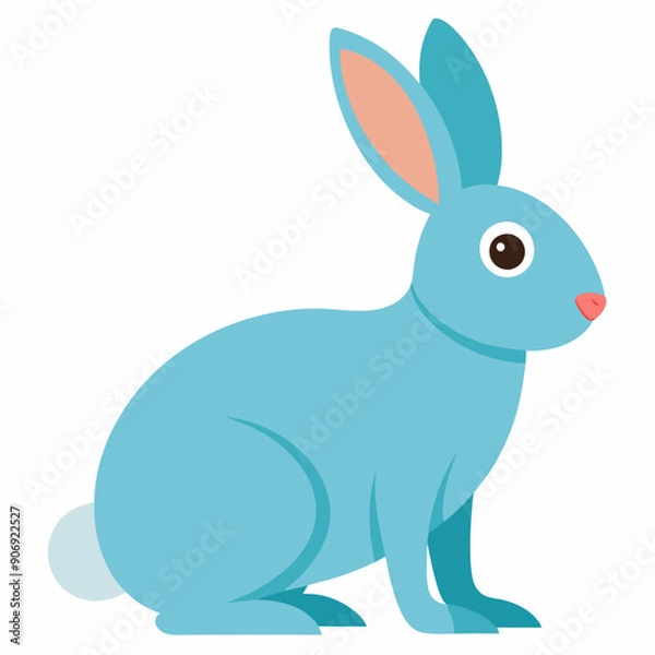 Obraz Adorable Rabbit Vector Illustration - Cartoon, Clipart, and Line Art Design
