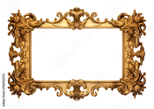 Fototapeta antique gold frame isolated