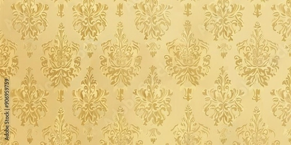 Fototapeta Elegant Gold Floral Pattern Background Design