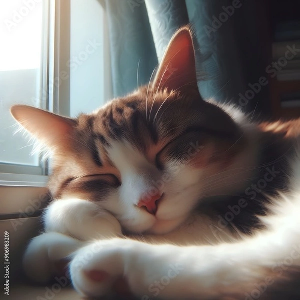 Obraz Sleeping Cat by the Window