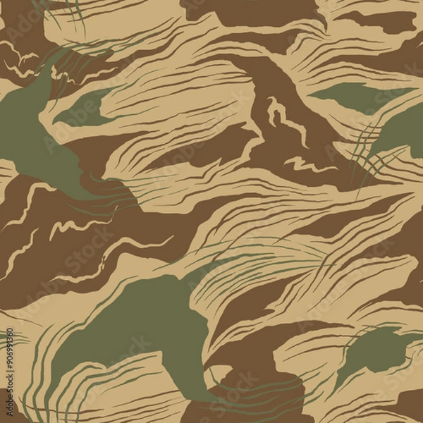 Fototapeta vector Brushstroke camouflage  pattern, army print