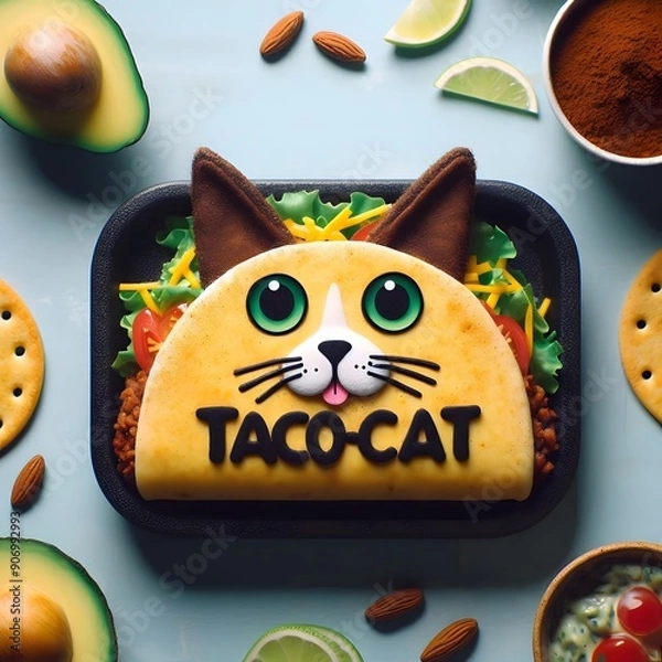 Obraz Taco Cat Food Fun