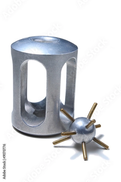 Obraz Ręcznie robione puzzle vintage na białym tle