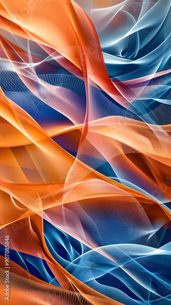 Fototapeta abstract image of waves created by background illustration