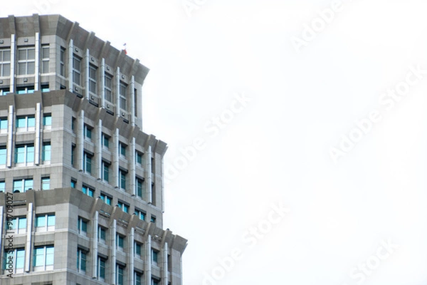 Obraz Skyscraper on isolated white background