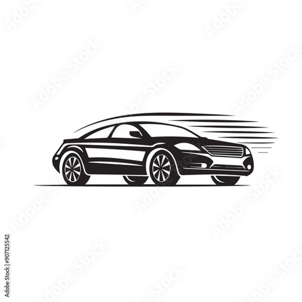 Fototapeta CAR CARRIER in cartoon, doodle style . Image for t-shirt, web, mobile apps and ui. Isolated 2d vector illustration in logo, icon, sketch style, Eps 10, black and white. AI Generative
