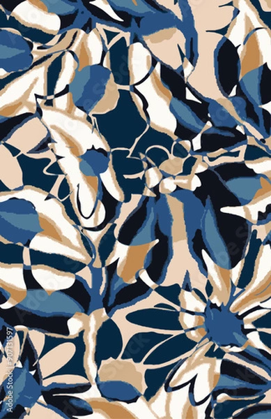 Obraz Floral leaves textile pattern