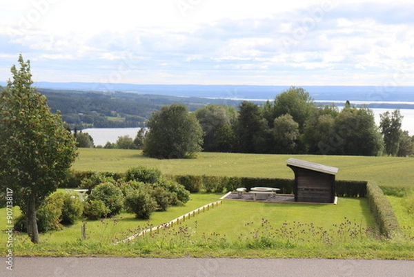 Obraz landscape with a fence