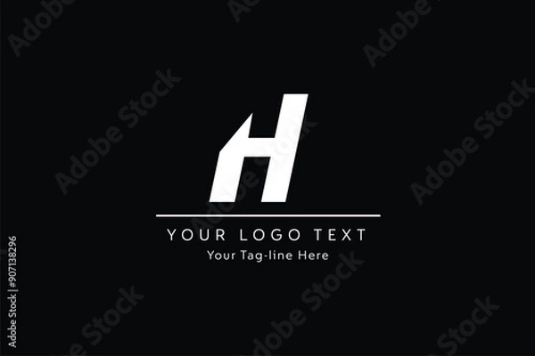 Fototapeta Design H vector logo icon template elements company name