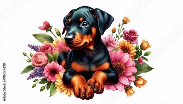 Obraz Dobermann Welpe