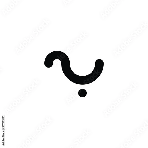 Fototapeta Letter N shopping cart geometric symbol simple logo vector
