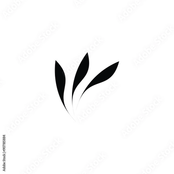 Fototapeta Flower geometric symbol simple logo vector