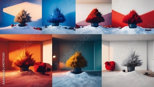 Obraz christmas tree in the night