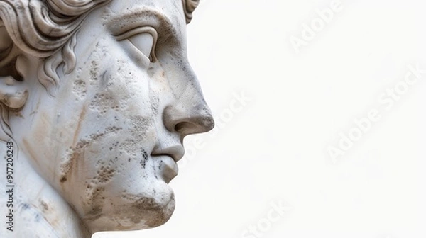 Obraz A statue of a man with white background