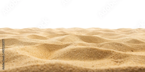 Obraz Beach Sand Background Front View on White Isolated Background