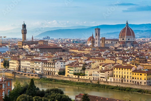Fototapeta Panoramic sunset Florence