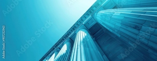 Fototapeta Bankruptcy with AIenhanced colors, geometric forms, copy space for text , realistic photo style , high clarity