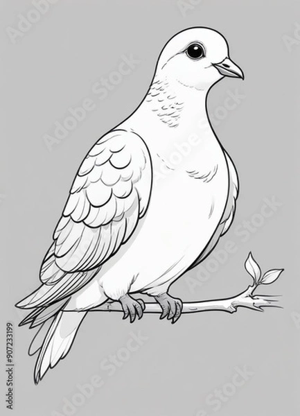 Obraz dove on branch