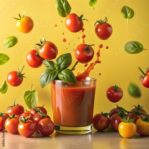 Fototapeta background with tomatoes