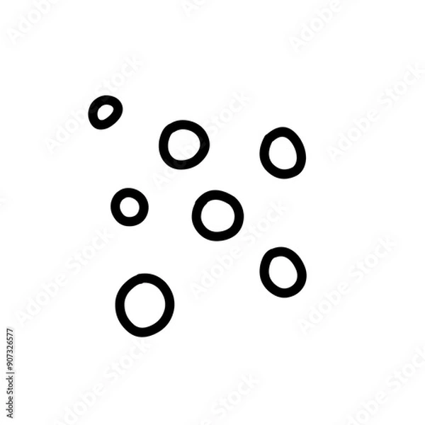 Obraz water bubble line illustration