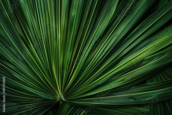 Fototapeta A detailed look at a small, green plant with intricate details