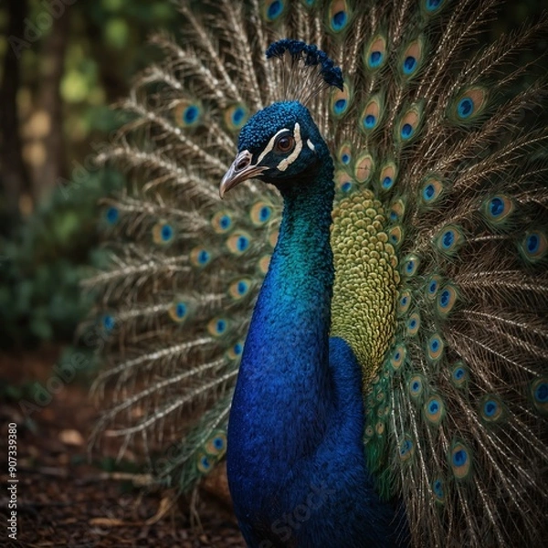 Fototapeta Peacocks are one of the most beautiful birds in the world 