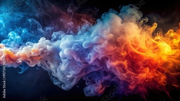 Fototapeta Abstract background with billowing smoke , abstract, background, smoke, texture, design, fog, mist, vapor, atmosphere