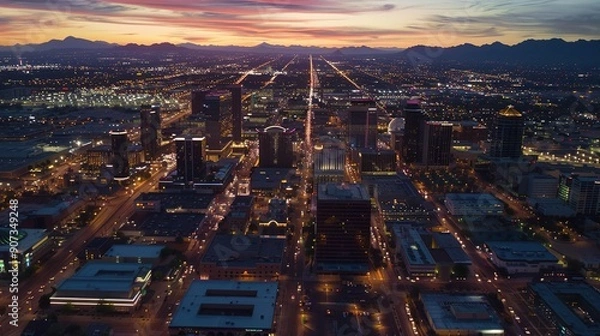 Obraz Aerial View of Phoenix, Capital City of Arizona