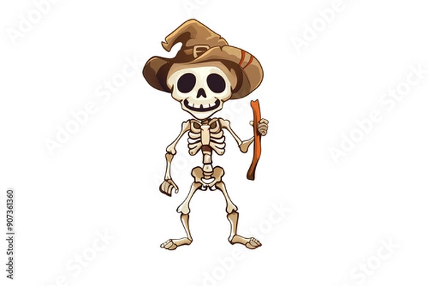 Fototapeta Halloween skeleton isolate 