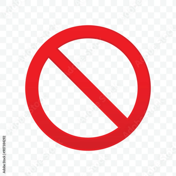 Fototapeta vector A red icon no sign design
