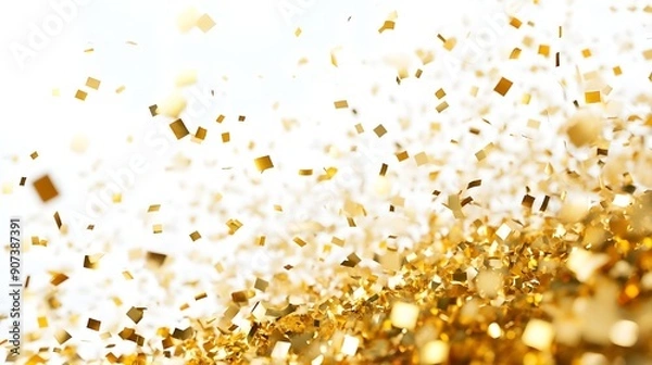 Obraz gold ribbin confetti background