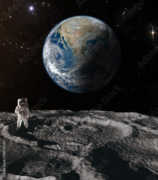 Obraz Astronaut on the moon. 