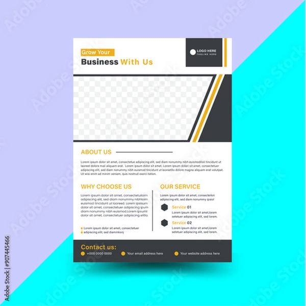 Fototapeta Creative Corporate & Business Flyer Brochure Template Design, abstract business flyer, vector template design with new ideas.