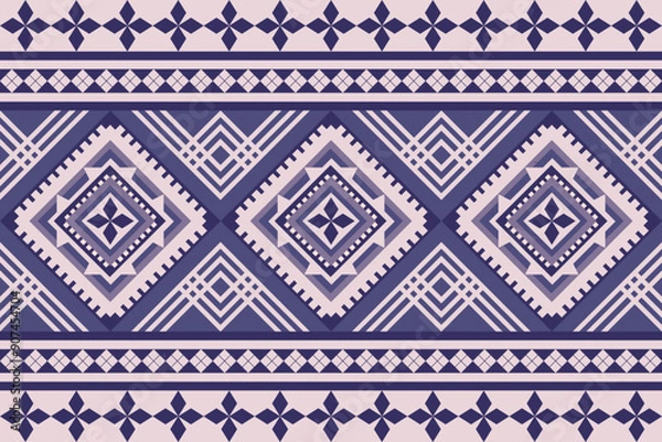 Fototapeta Native American, Navajo, geometry, seamless pattern, Native Indian American, Aztec, Motive, Ethnic, boho, Gypsy, Peruvian, repeat, tribe, Heritage, greek, zigzag, rug, stripe, motif, ikat, maya, edge,