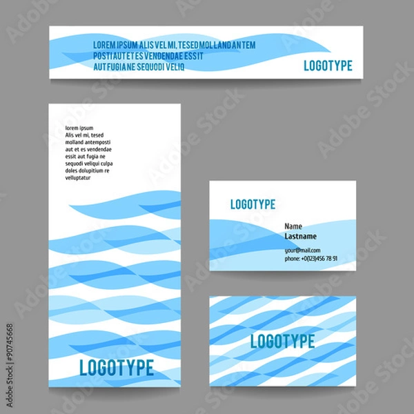 Obraz Vector corporate template with stripes.