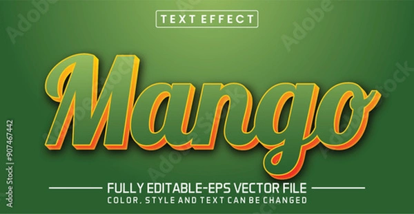 Obraz Mango green  font Text effect editable