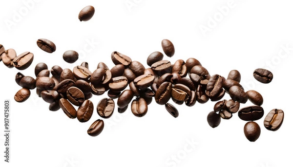 Obraz Coffee beans isolated on a white background