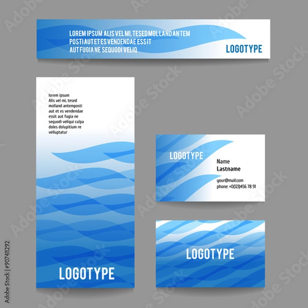 Obraz Vector corporate template with stripes.
