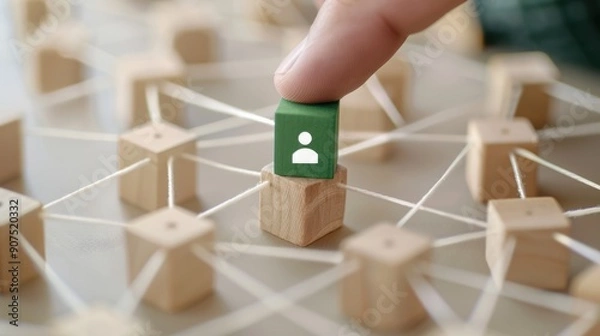 Fototapeta The network connection blocks