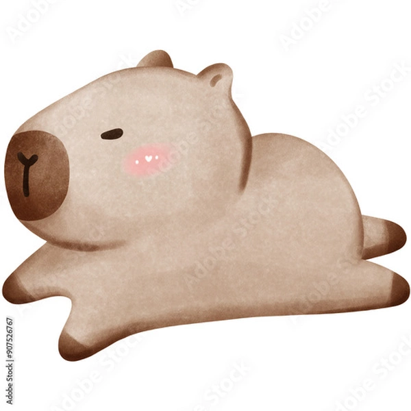 Fototapeta This animal is called a capybara
