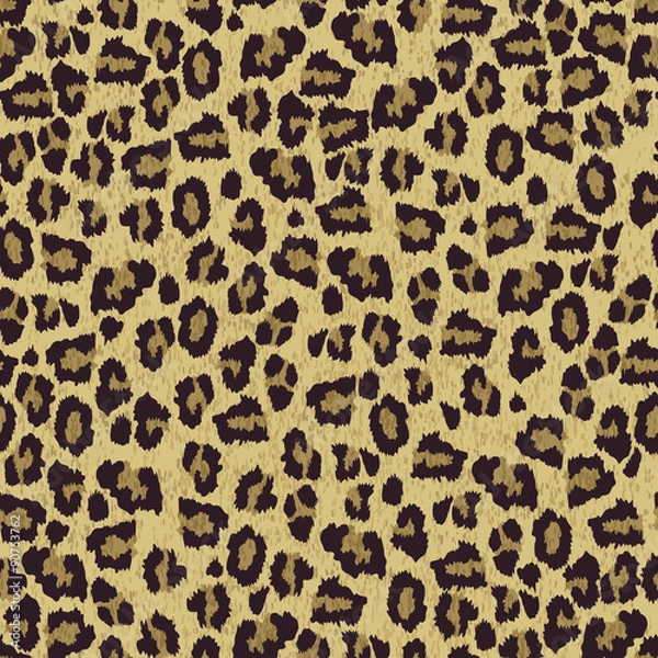 Fototapeta Leopard skin texture. Vector seamless pattern