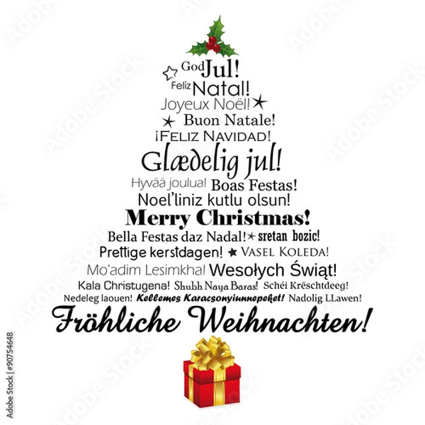 Obraz Merry Christmas neutral