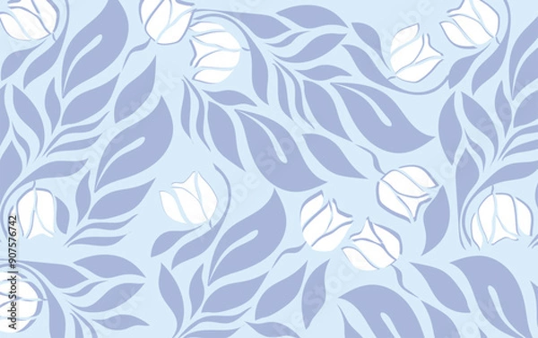 Obraz seamless floral pattern with leaves