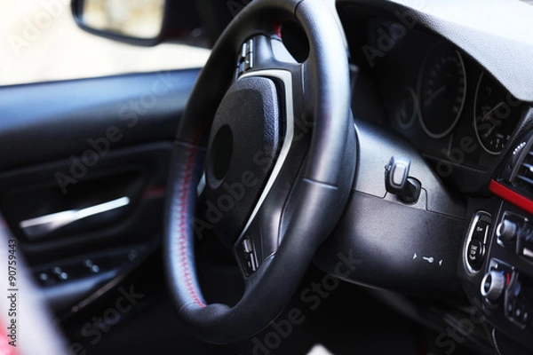 Fototapeta Wheel inside the car