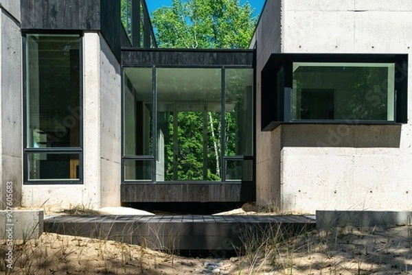 Obraz architecture old window in the house with generative AI
