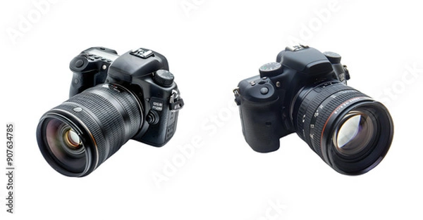 Fototapeta Digital camera isolated on a transparent background