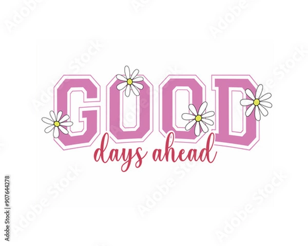 Obraz good varsity ollege vector design hand drawn