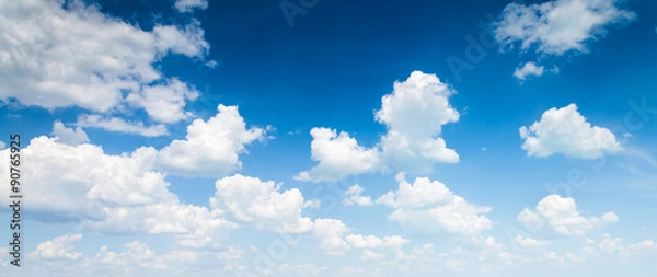 Obraz blue sky with cloud closeup