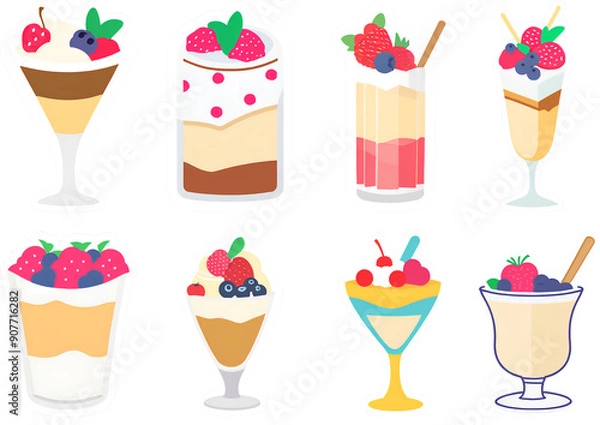 Obraz pafe sweets isolated on white